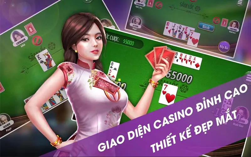 Giao diện game bài sâm Iwin với thiết kế hiện đại