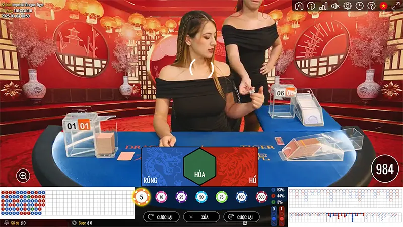 Giao diện Long hổ Iwin trên nền tảng game trực tuyến