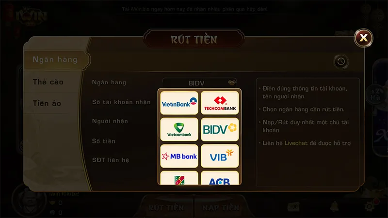 Mẹo rút tiền Iwin thành công và an toàn