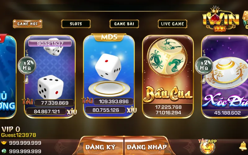 Kho game giải trí đa dạng tại Iwin