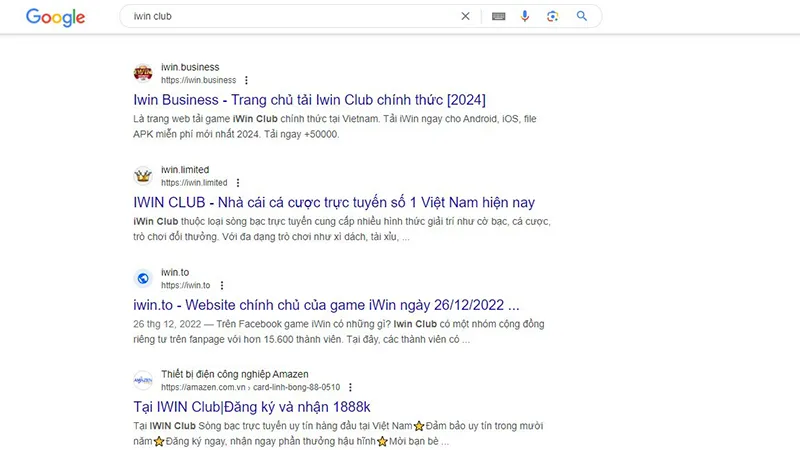 Danh sách các trang web giả mạo iWin phổ biến năm 2025